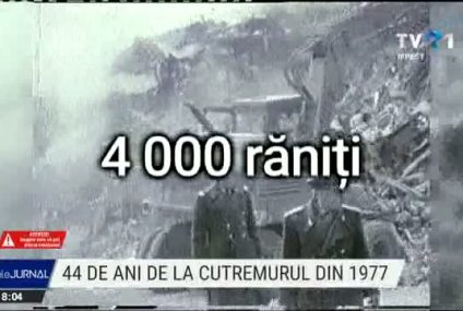 44 de ani de la cutremurul din 1977, soldat cu aproape 1600 de morți și peste 11 mii de răniți. Imagini din arhiva TVR