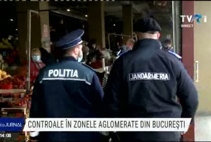 Controale în zonele aglomerate din București. Amenzi în valoare de 120 de mii de lei, în 24 de ore.