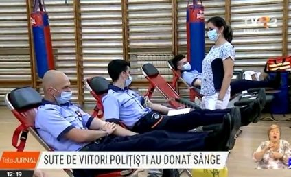 Campania „Donează sânge, salvează o viaţă ” | Sute de studenți de la Academia de Poliție Alexandru Ioan Cuza au donat sânge