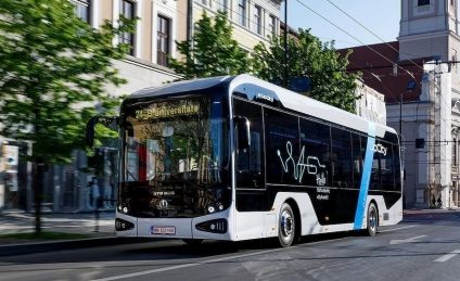 Primul autobuz 100% electric produs în România, testat şi la Făgăraş