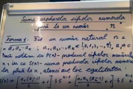 Un profesor de matematică de la un liceu din Focşani a descoperit o formulă de calcul, pe care a publicat-o într-o enciclopedie internaţională