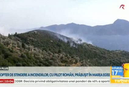 Un elicopter militar de stingere a incendiilor, care avea la bord și un român, s-a prăbușit în Marea Egee. Românul, printre persoanele recuperate de echipajele de salvare