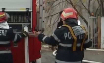 Incendiu la fabrica de lemne din Însurăţei, județul Gorj. Pompierii intervin cu 7 autospeciale