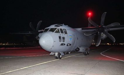 Nouă misiune de zbor umanitar. Trei aeronave ale MApN trană 22 de tone de ajutoare destinate Turciei și Siriei