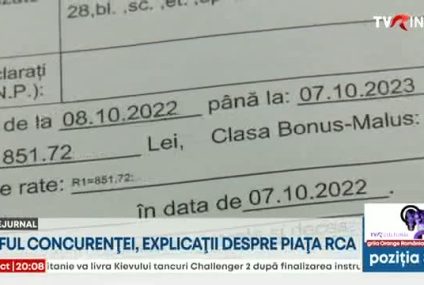 Șeful Consiliului Concurenței și criza Euroins: ASF-ul spune ce e un preţ rezonabil în piaţă, nu noi. La dimensiunea şocului – un şofer din 3 să găsească altă firmă RCA, ni se pare justificată o plafonare pentru câteva luni