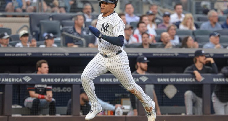 yankees-star-juan-soto-leaves-win-vs.-twins-early-with-forearm-discomfort-after-rain-delay-–-yahoo-s