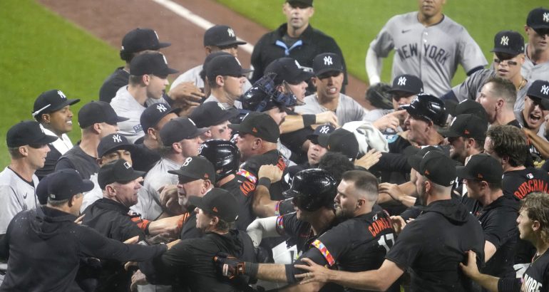 video:-yankees,-orioles-clear-benches,-scuffle-after-kjerstad-hit-in-head-by-pitch-–-bleacher-report